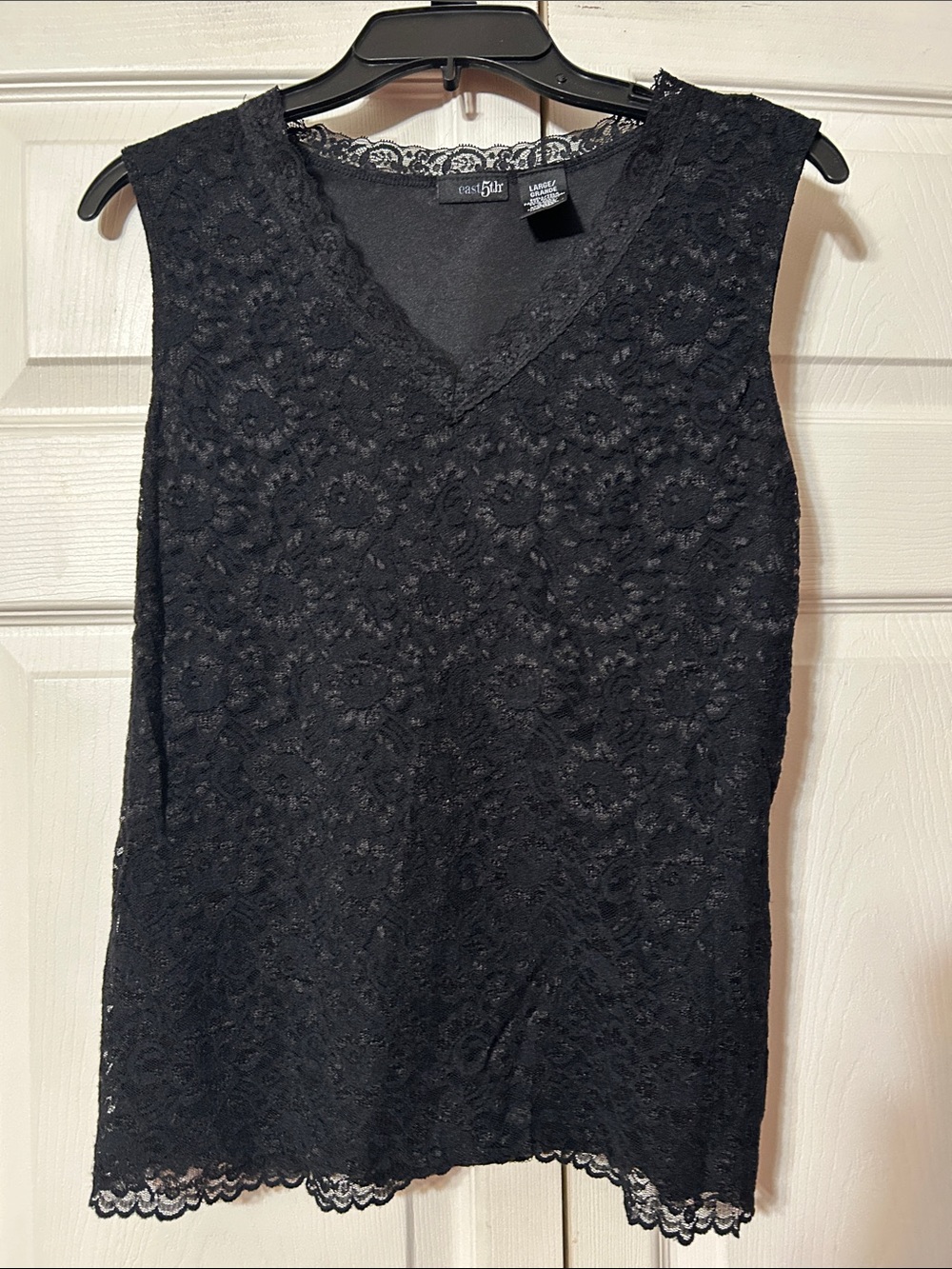 East 5th Large - Black Lace V-Neck Camisole